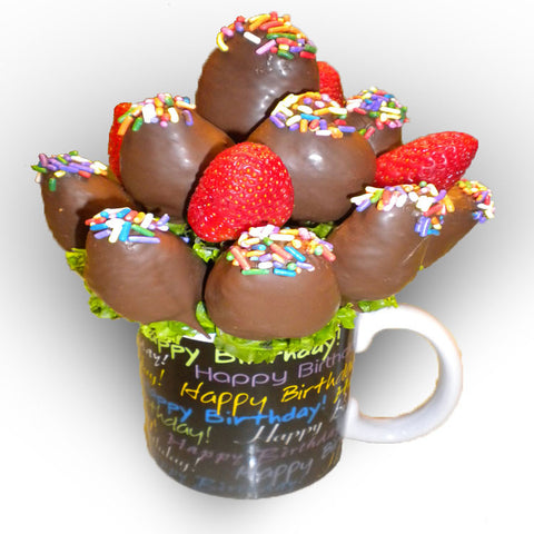 Happy Birthday Surprise Chocolate Strawberry Arrangement